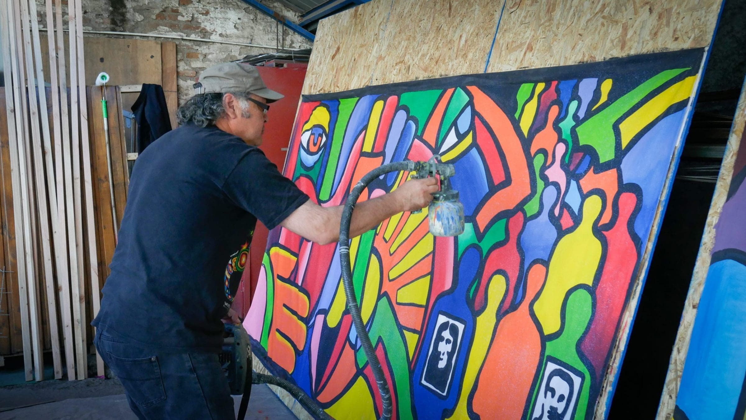 Taller Mural “Perderle el Miedo a Todxs y a lxs Que Son Diferentes” Festival Arte y Memoria Víctor Jara 2019